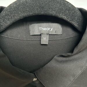 Theory Black Collared Shirt